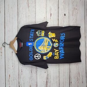 NBA Black T-Shirt with Warriors Logo